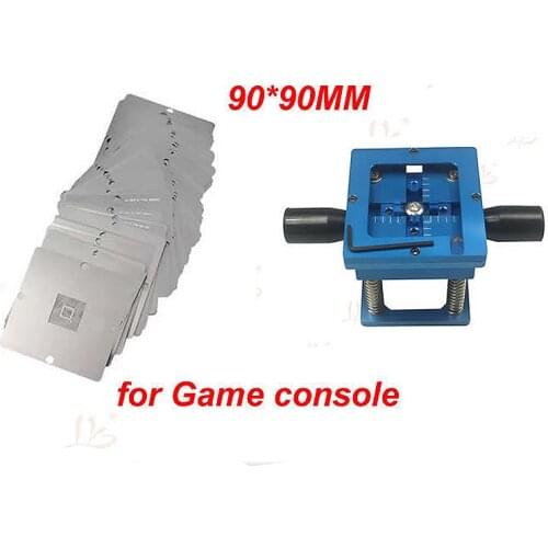 90MM Universal bga reballing stencil kit for Game console 23pcs+ reball station for PS3, Xbox 360 etc