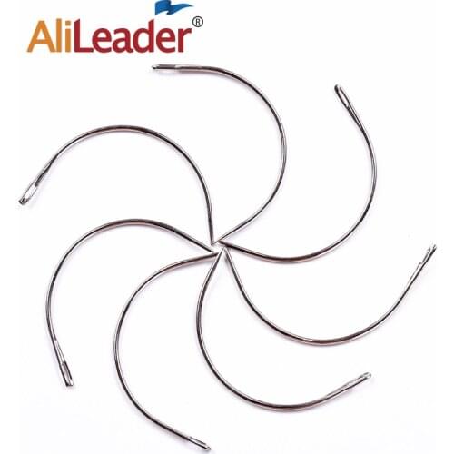 Alileader Curved Piercing Needle 6/9Cm C-Type Neeles For Weaving Wigs For Making Clusure Wigs Diy Wig Making Tools 12Pcs/Pack