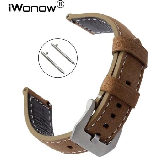 22mm Quick Release Italian Genuine Leather Watchband for Mido Omega Tissot Longines Hamilton Luminox Watch Band Wrist Belt Strap