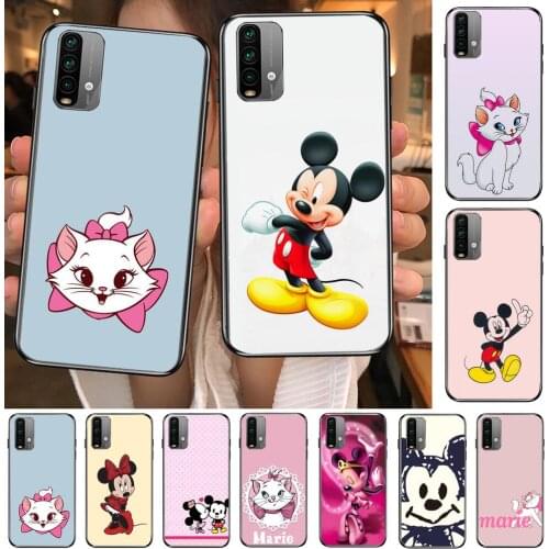 Disney Cat Marie Mickey Mouse Phone Case For XiaoMi Redmi 11 lite 9C 8A 7A Pro 10T 5G Anime Cover Mi 10 Ultra Poco M3 X3 NFC 8 S
