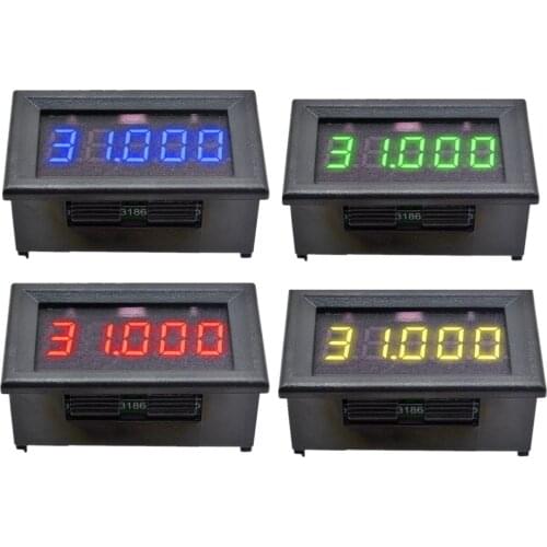 DC 0-33.000V 0-33V Digital Voltmeter 5-digits bit High Precision Voltage Meter 3 Wire Tester Red/Blue/Green/Yellow