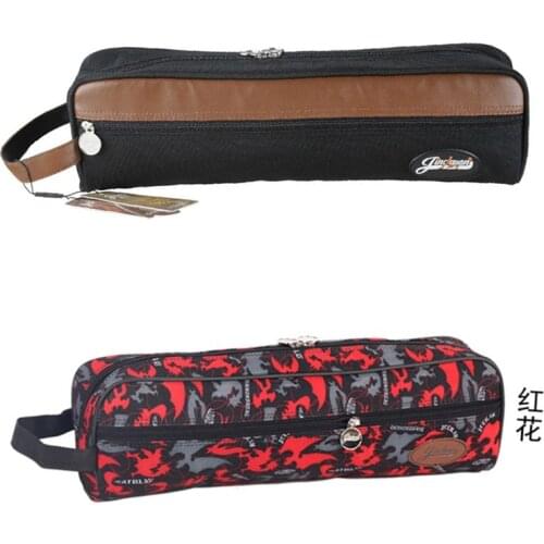 Design for concert 17-hole flute soft case waterproof bag padded portable gig package box shoulder with straps pocket black red