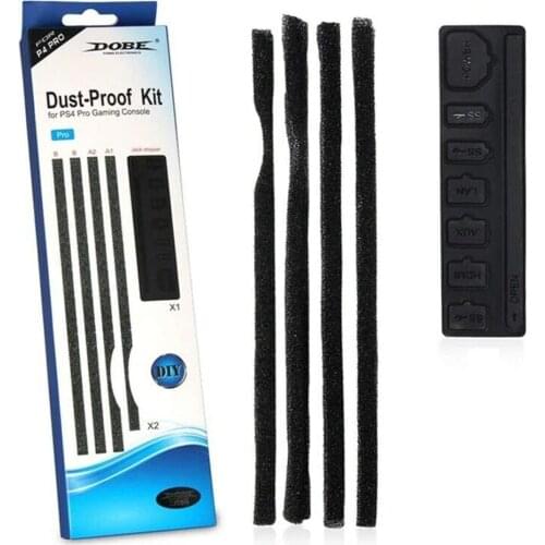 Dobe PS4 Pro 2-in-1 Dust Proof Protector Prevention Cover Case Mesh Jack Stopper Pack Kits for Playstation 4 Pro Gaming Console