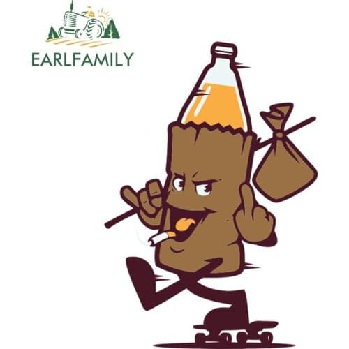 EARLFAMILY 13cm x 9cm Cartoon Car Styling Rear Windshield Decal Funny Motorcycle Car Stickers Waterproof Car Accessories