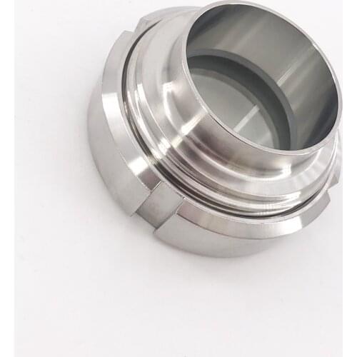 GOGO Sanitary stainless steel 304 O.D 19-63 mm sms Round thread activity Connector Threaded stainless steel T type DIN Sanitary