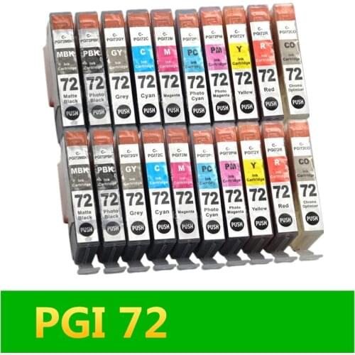GraceMate 2 set 20PCS PGI-72 PGI72 PGI 72 ink cartridge compatible for Canon PIXMA PRO-10 Pixma Pro 10 inkjet Printer