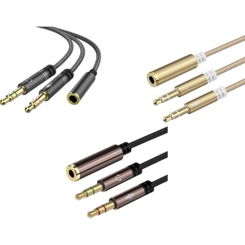 J60A Y Shape 3.5mm Earphone Adapter Universal Computer Headphone Splitter Cord Cable