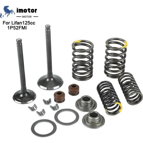 Motorcycle Intake Engines Valve Comp Springs Cotter Seal Assy For Lifan 125 140 150cc Horizontal Dirt Pit Bike ATV Quad