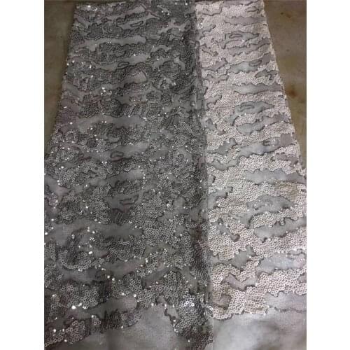 Classic BZL-11264 african french lace fabric with sequins african tulle lace fabric with pu leather