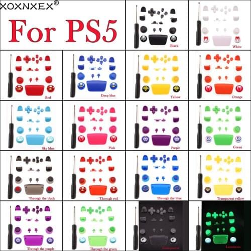Control buttons joystick button replacement housing cover cover PS5 handle accessories plus a screwdriver and 2 rocker cap cover