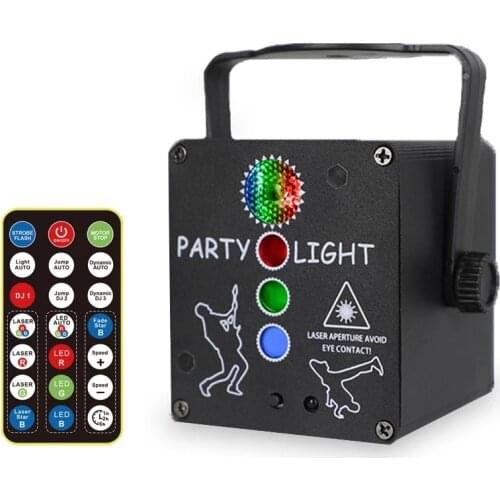 Mini DJ Disco Stage Light USB Rechargeable RGB Laser Effect Projector Colorful Atmosphere Magic Ball For KTV Bar Xmas Party