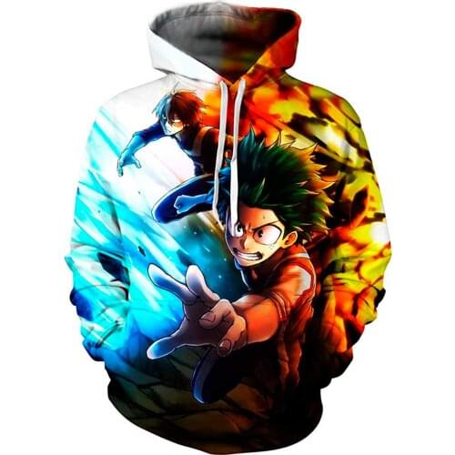 My Hero Academia Bakugo Katsuki Cosplay 3D Printed Hoodies Todoroki Shoto Men Woman Sweatshirts Harajuku Hip Hop Casual Pullover