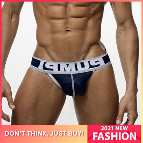 Popular Cotton Comfortable Sexy Gay Underwear Men Thong Men Jockstrap Sissy panties G String Men Penis Pouch Gay Underwear Top