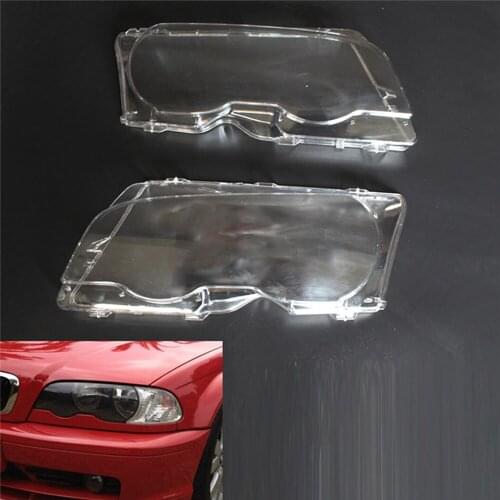 Headlamp Cover For BMW 3 Series E46 2 Doors 1998 1999 2000 2001 Car Headlight Clear Lens Auto Shell Cover Replacement lampshade