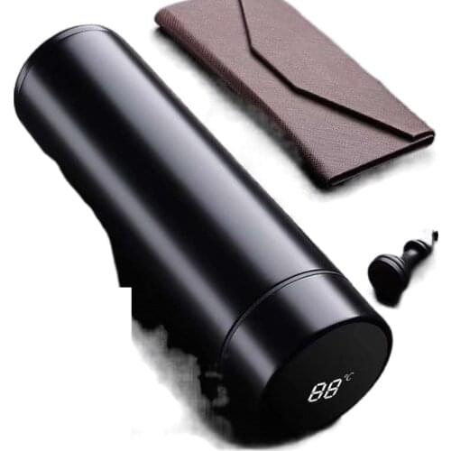 New Smart thermos Bottle Double Wall Insulated Vacuum Flask Stainless Steel Water Cup With LCD Touch Screen Waterproof Gift Cups