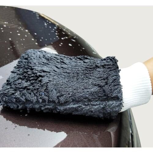 Car Cleaning Gloves Double-sided Thickening Car Wash Gloves Woven Cloth Gloves Microfiber Super Absorbent Maintenance Accessorie