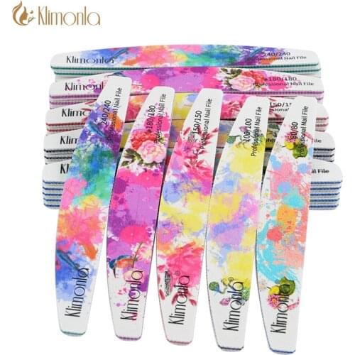 50pcs New Printing Nail File Buffer 100/180/150/240 Of Nail File Buffer Trimmer Lime Buffer In The Nail Art Ongle Nail Art Tool