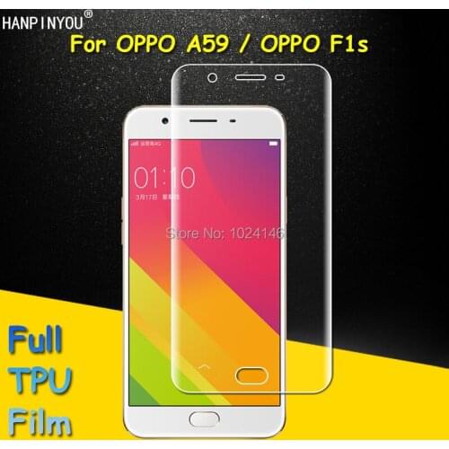 Full Coverage Clear Soft TPU Film Screen Protector For OPPO F1s / A59 A59m A59t 5.5" Cover Curved Parts (Not Tempered Glass)
