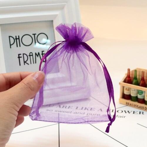 Hot Selling Organza Pouches 100pcs/lot 7x9cm Bag For Wedding Decoration Christmas Gift Craft Jewelry Drawstring Packaging