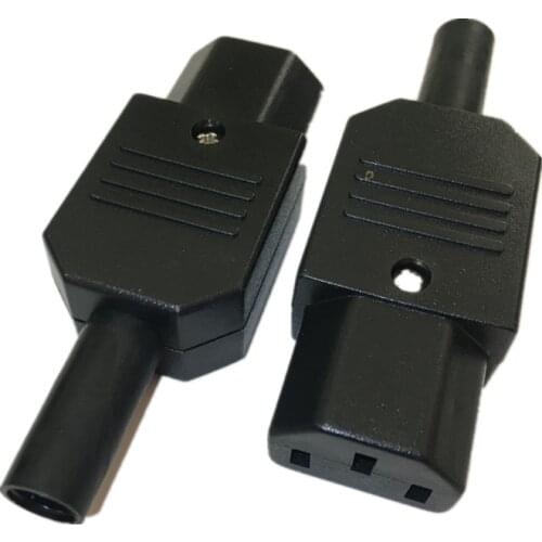 IEC Straight Cable Plug Connector Rewireable C13 C14