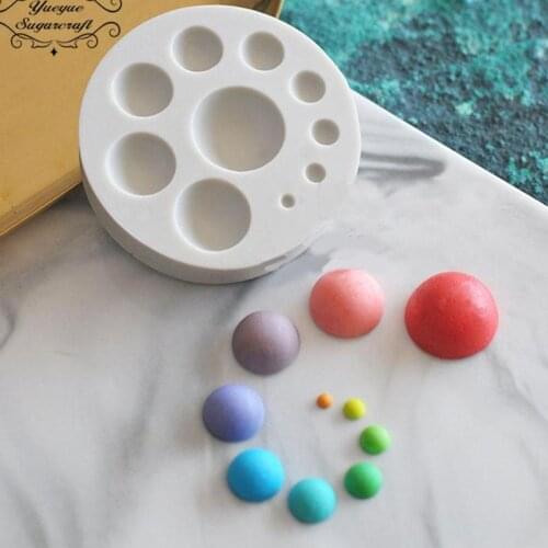 3D Silicone Mold Ball Shaped Fondant Cake Mold Soap Mould Bakeware Baking Tools Sugar Cookie Jelly Pudding Decor