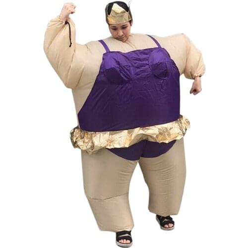 Sumo Inflatable Costume Blow up Battlet Wrestling Wrestler Cosplay Party Costumes Halloween Christmas Clothing with Lace