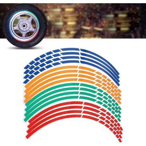 Car Styling Strips Reflective Bike Motorcycle Wheel Stickers For Honda For Kawasaki Z750 Z800 For YAMA HA MT07 MT09 MT10 R1