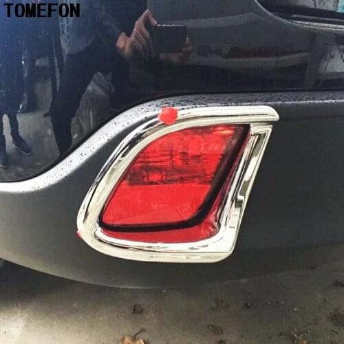 TOMEFON For Toyota Highlander Kluger XU50 2014 2015 ABS Chrome Front Rear Tail Fog Lamp Light Cap Stiker Trim Cover Frame