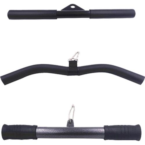 Biceps Triceps Bar T-bar Handle Grip Gym Pully Cable Machine Attachments For Pull Down Rope Lifting Fitness Workout Accessories