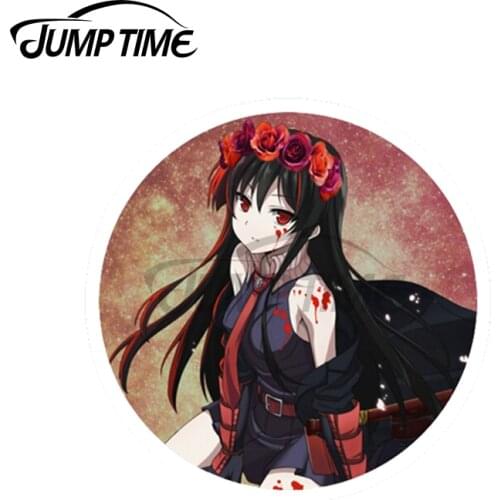 Jump Time 13 x 13cm For Akame Akame Gakill Anime Murasame Car Stickers Windshield Cartoon Decal Laptop Motorcycle Car Styling