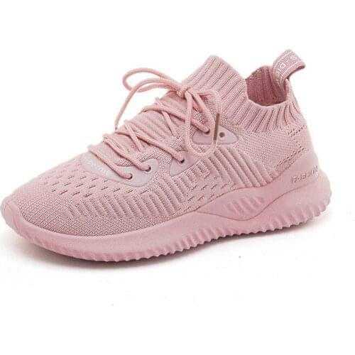 New Sneakers Shoes Women 2021 Breathable Flying Woven Stretch Socks Shoes Korean Casual Mesh Sports White Shoes Womens Shoes