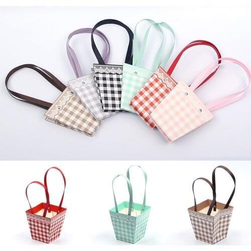 1PC Waterproof Folding Flowers Candy Box Florist Box Handheld Bouquet Packaging Box Party Wedding Gift Boxes