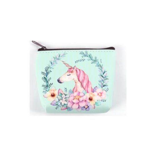 10pcs/lot Cute Girl Kids Coin Purses Holder Kawaii Animal Unicorn short coin wallet lady casual cartoon animal short purse