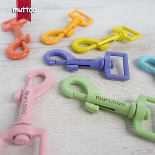 10pcs/lot Engraved colourful buckle, We provide laser engraving service customize LOGO 20mm dog clip hook 7 colors