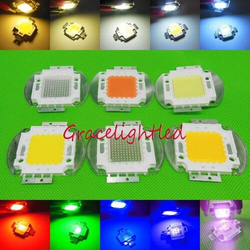 100W Cool Warm White Red Green Royal Blue UV IR 850nm 940nm 660nm 395-940nm 10000 20000k 30000K full spectrum 380-840nm LED Chip