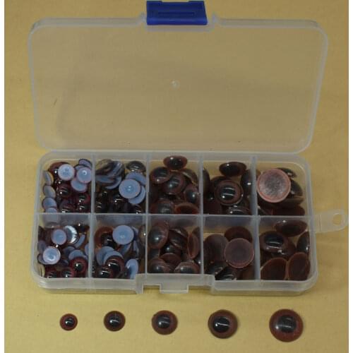 240PCS Round Flat Black Eyes Plastic Eyes for Dolls Making Toys Teddy Bear Dolls Eyes Resin Buttons for Clothing Scrapbooking
