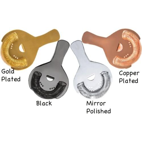 4 Different Surface Finish Cocktail K Stainless Steel Hawthorne Strainer For Cocktail Drink Bar Tool