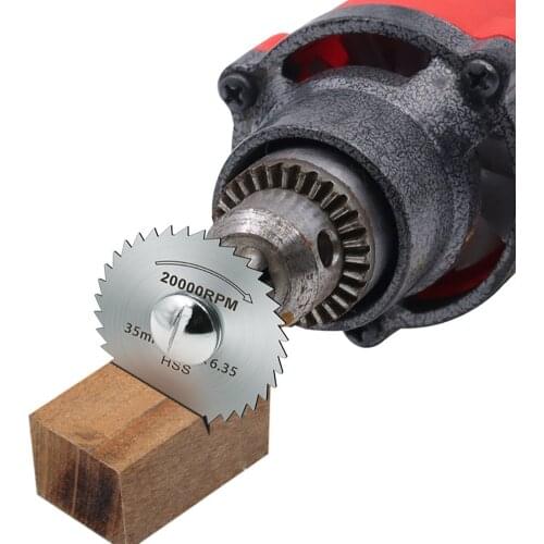 6PCS Drill Mandrel Cutter Tool Wood Cutting Discs Cutter Power Tool Mini HSS Rotary Tools Supplies Discs Accessories Cutting Whe