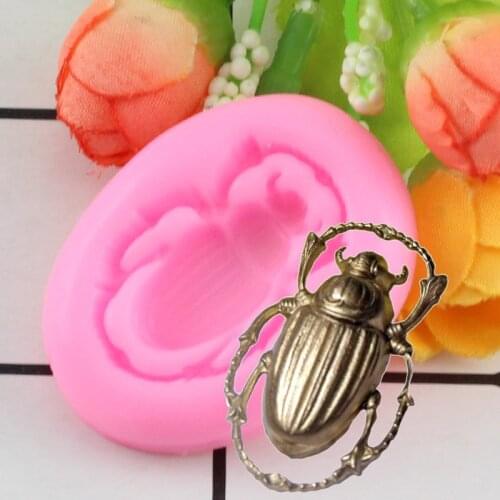 Beetle Animal Silicone Mold Fondant Cake Decorating Tools Cupcake Baking Mould Candy Clay Resin Chocolate Gumpaste Moulds