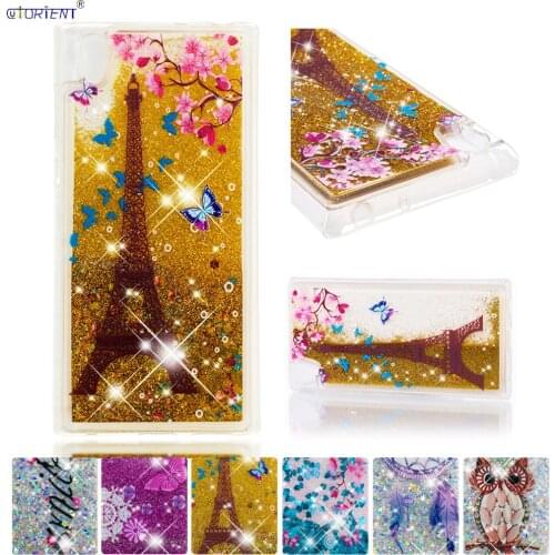 Bling Glitter Case For Sony Xperia L1 E6 Dynamic Liquid Quicksand Silicone TPU Phone Cover G3312 G3313 G3311 Fitted Cases Funda