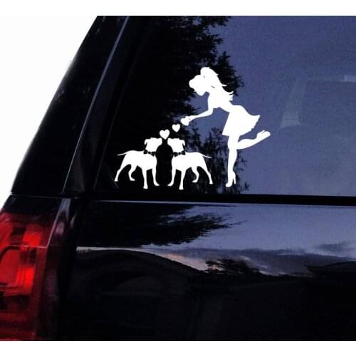 Black/Sliver Sassy Pit Lady Loves Her Bow tie Pitbulls Sticker Waterproof Decals Car Styling Accessories Window Decor S634