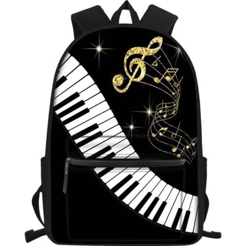 Music Note/Piano Keyboard Printed Children School Bags Kids School Backpack Children School Bags Orthopedic Schoolbag Backpack