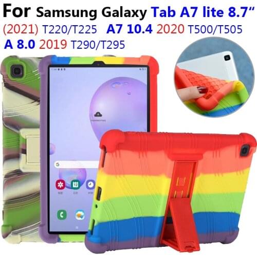 Kids Shockproof Silicone Case For Samsung Galaxy Tab A7 10.4 2020 T500 T505 A7 lite 8.7 2021 T220 T225 Tab A 8.0 2019 T290 T295