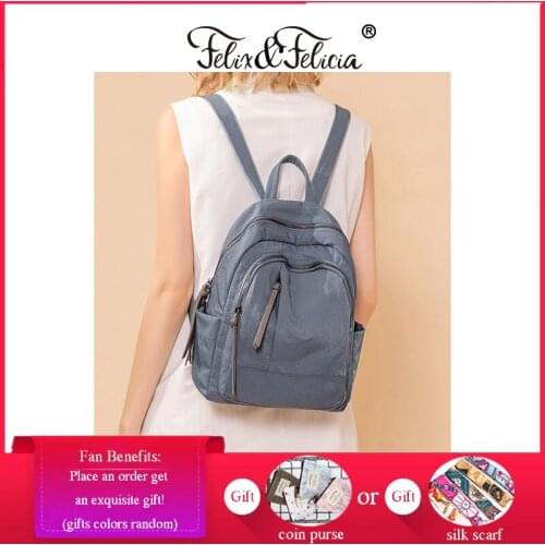 FELIX & FELICIA Fashion Women Backpacks Ladies High Quality Oxford Cloth Shoulder Backpack Anti-theft Designer Travel School Bag