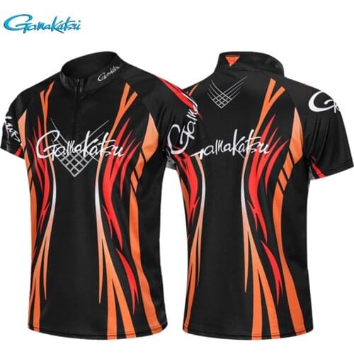 Gamakatsu 2021 New Fishing Clothing Quick Drying Outdoor Sports Fishing Clothes Breathable Anti-UV Short Sleeve Fishing Shirts