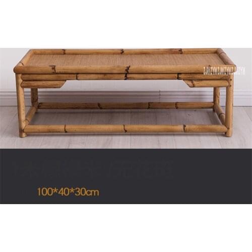 HLW-8632 Simple Small Tatami Rectangle Table Living Room Tatami Coffee Table Low Kungfu Tea Table Bamboo Rattan Kang Table
