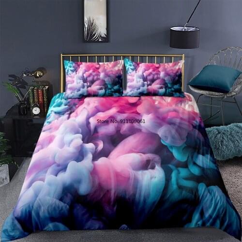 Independent Style 3D Bedding Set Oil Paint Collision Pattern Printed Duvet Cover Pillowcase 2/3Pcs Single Twin Double Queen King