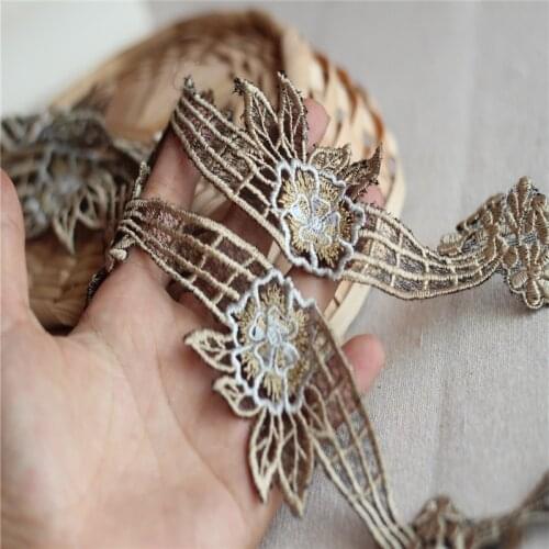 2 Yards Beautiful Water-Soluble Ribbon DIY Handmade Clothing Wedding Sewing Accessories African Lace Fabric