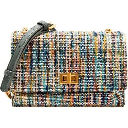 Colorful Woollen Crossbody Bag for Women 2020 New Luxury Desinger Bags Ladies Single Shoulder Messenger Chain Bag Louis Brand Gg