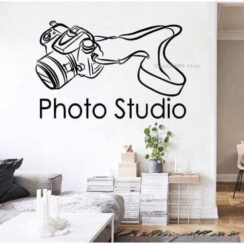 Creative Camera Wall Sticker Vinyl For Photo Studio Shop Window Door Interior Home Decoration Art Removable Wallpaper CN494